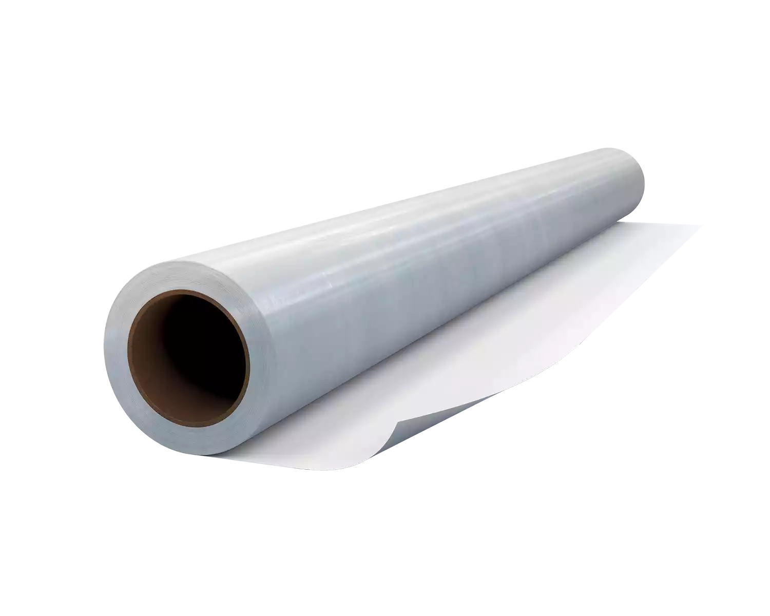 Vapor barrier roll with background of flat roof covered by Duro-Last brand vapor barrier